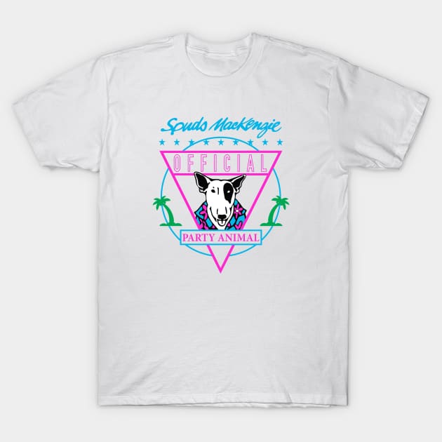 Spuds Mackenzie The Original Party Animal T-Shirt by Authentic Vintage Designs